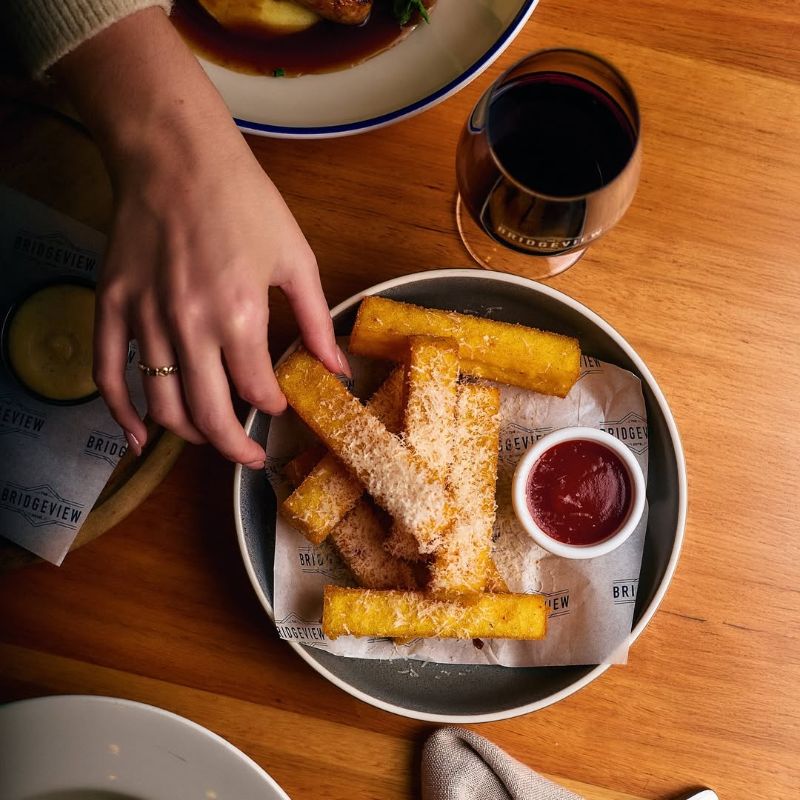 Polenta starter at Bridgeview hotel Willoughby