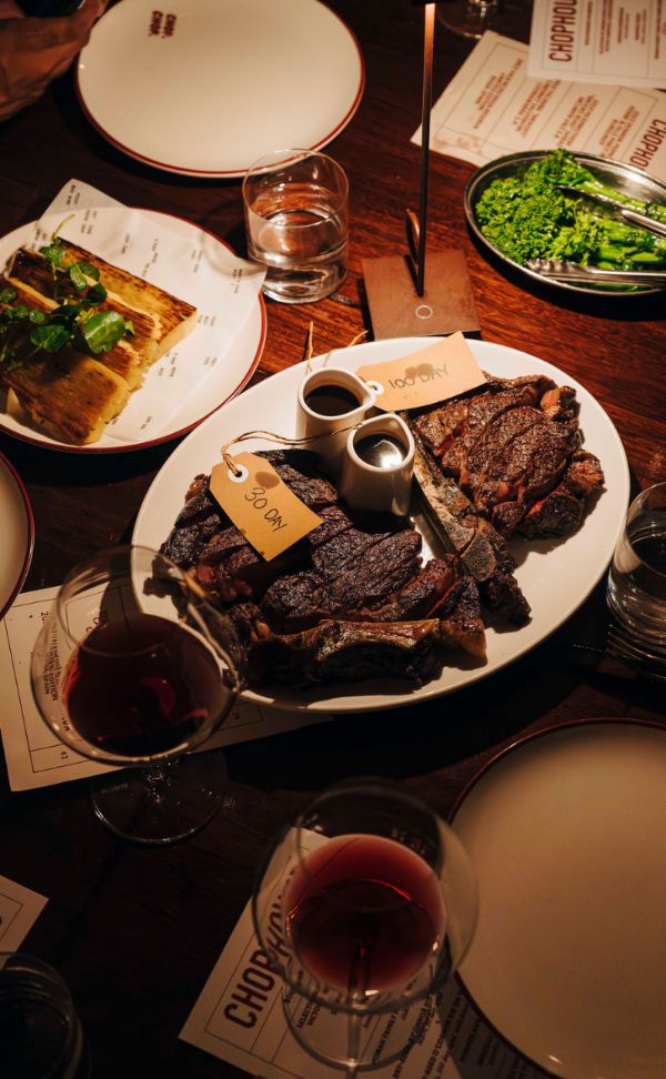 Chophouse Sydney 30 day and 100 day steak with sides