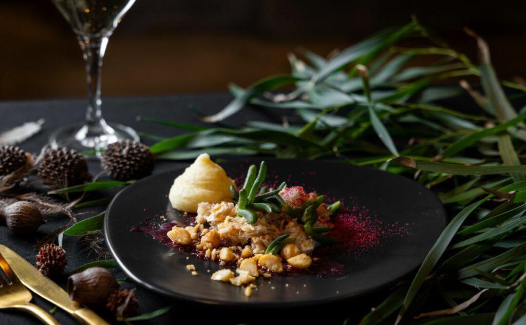 Indigenous dessert plate Carriageworks Warakirri Dining Experience Credit Jacquie Manning