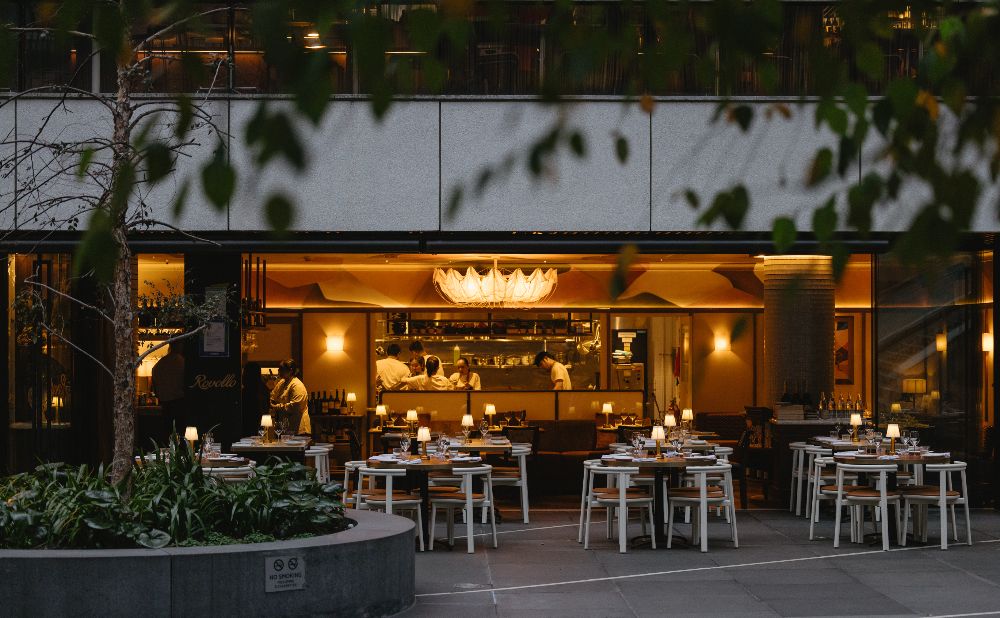 Rovollo Restaurant Martin Place Sydney ourdoor dining area
