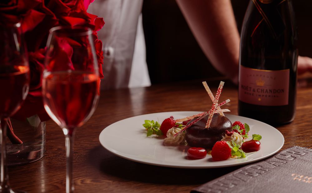 Chocolate valentine dessert at Cucina Porto Sydney