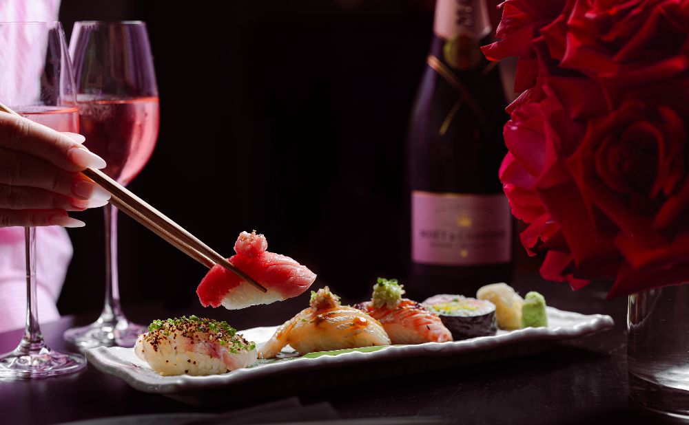 Japanese tasting menu dishes at Sokyo restaurant