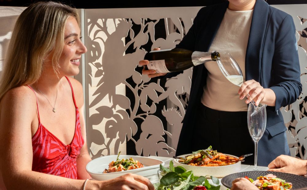 Plated dishes at ABODE Bistro Bar for Valentine's Day menu