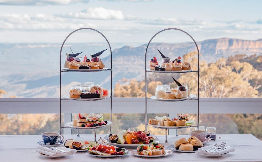 Mother's Day spread at the Fairmont Hotel overlooking the Blue Mountains valley in Leura
