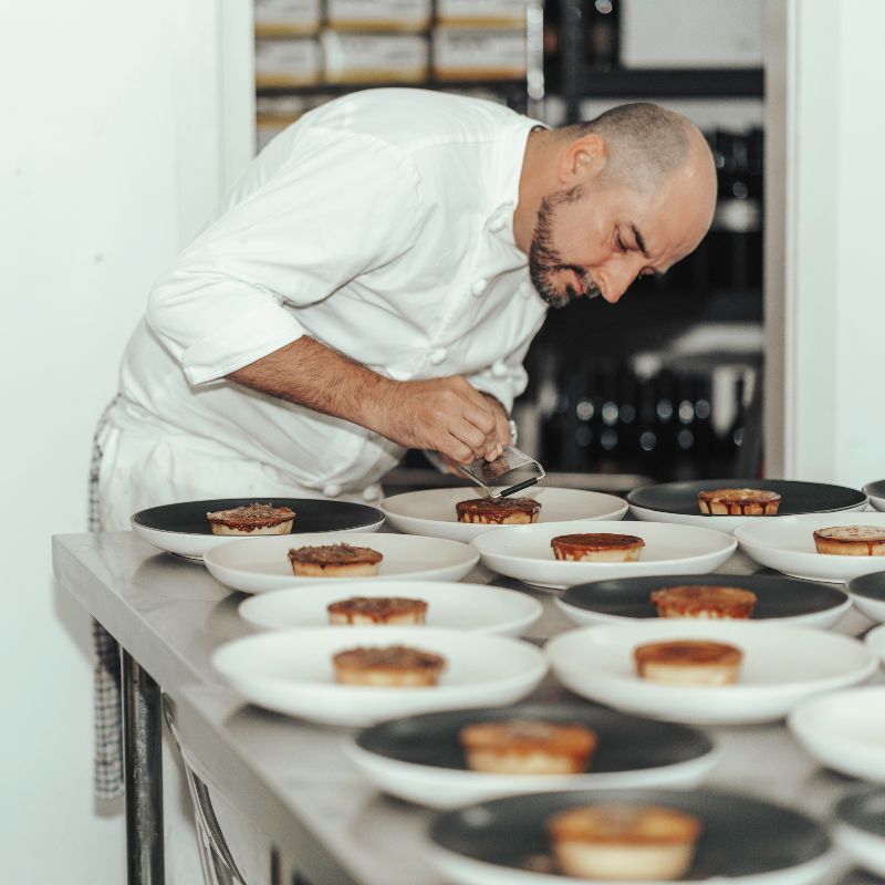 Corey Costelloe on the pans at a past Borrodell Truffle Hunt