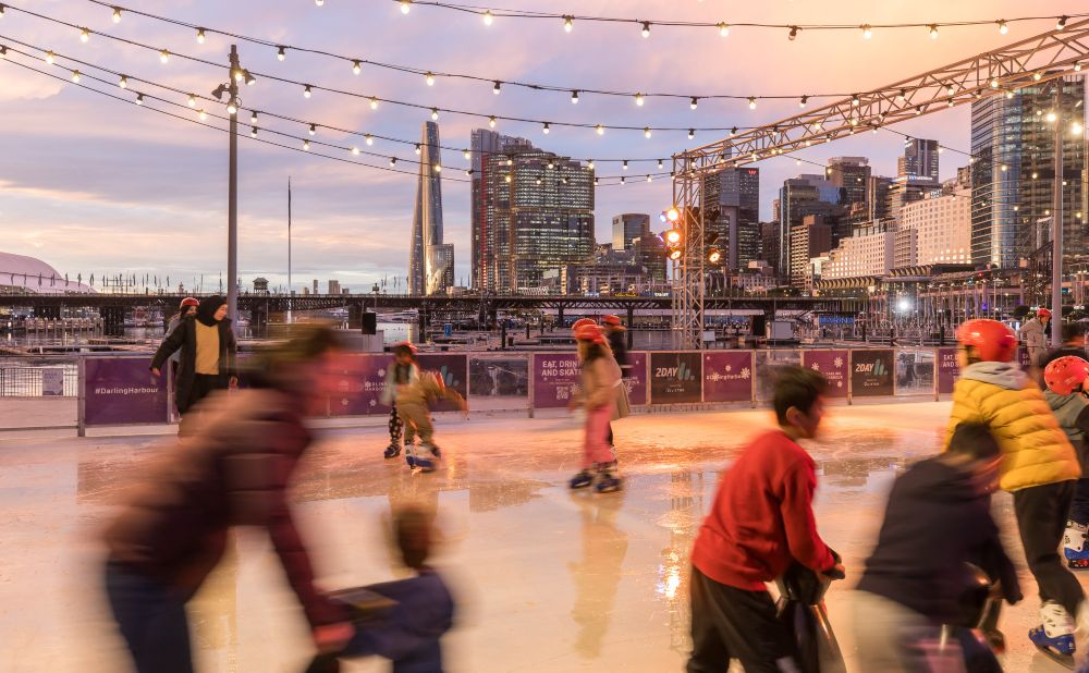 Ice Skating in Darling Harbour