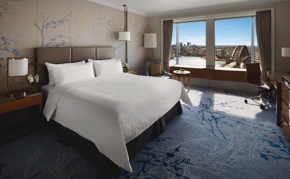 See Vivid lights from your Horizon Sydney Harbour King room