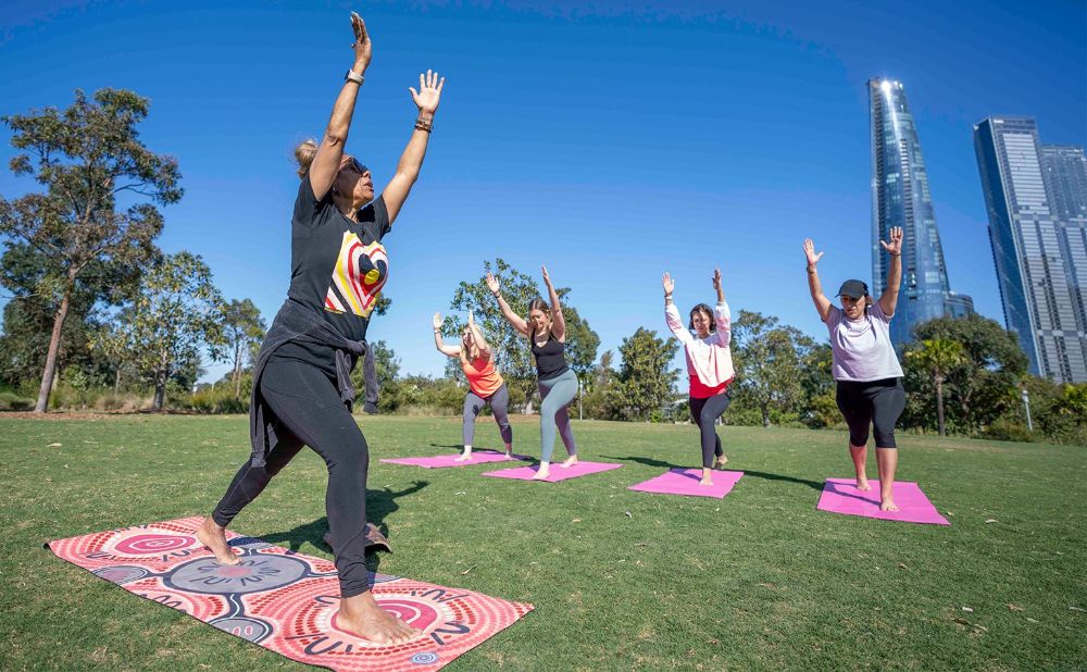 free yoga at Barangaroo every Monday 
