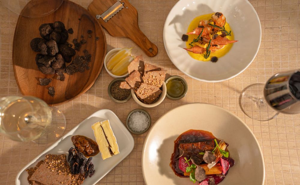 A table full of truffle dishes at InterContinental Sydney Coogee Beach