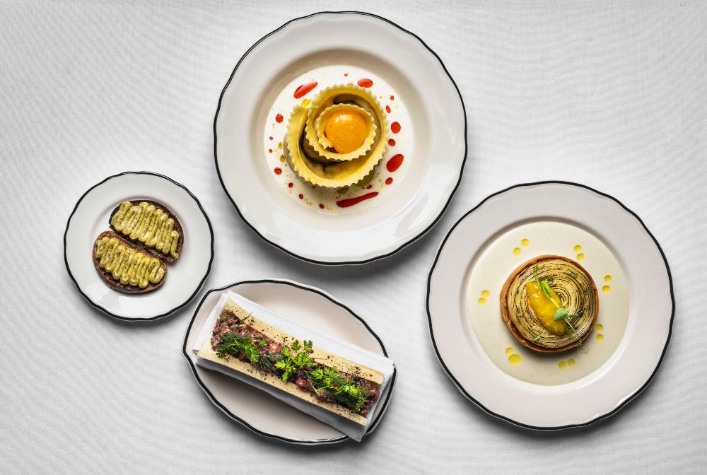 11 Barrack street Fathers Day menu 4 plates on white table
