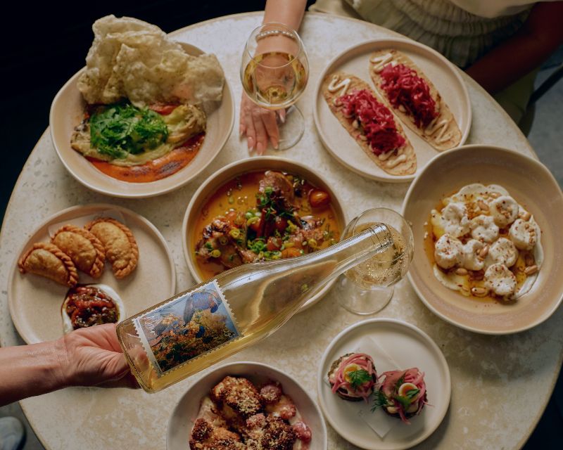 a table featuring 7 of Nour's classic dishes