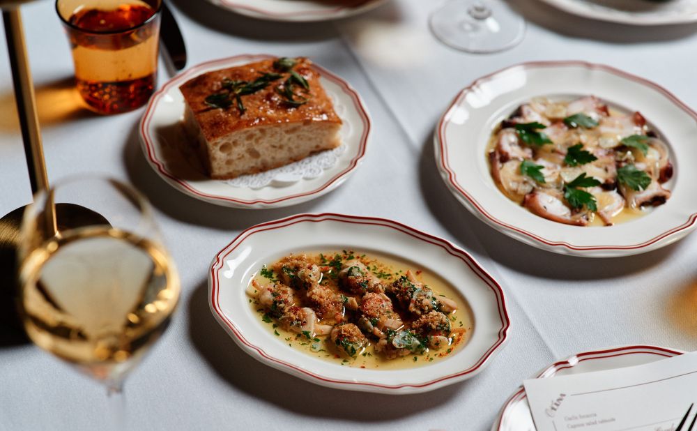a sample of entree dishes at Osteria Luna Sydney