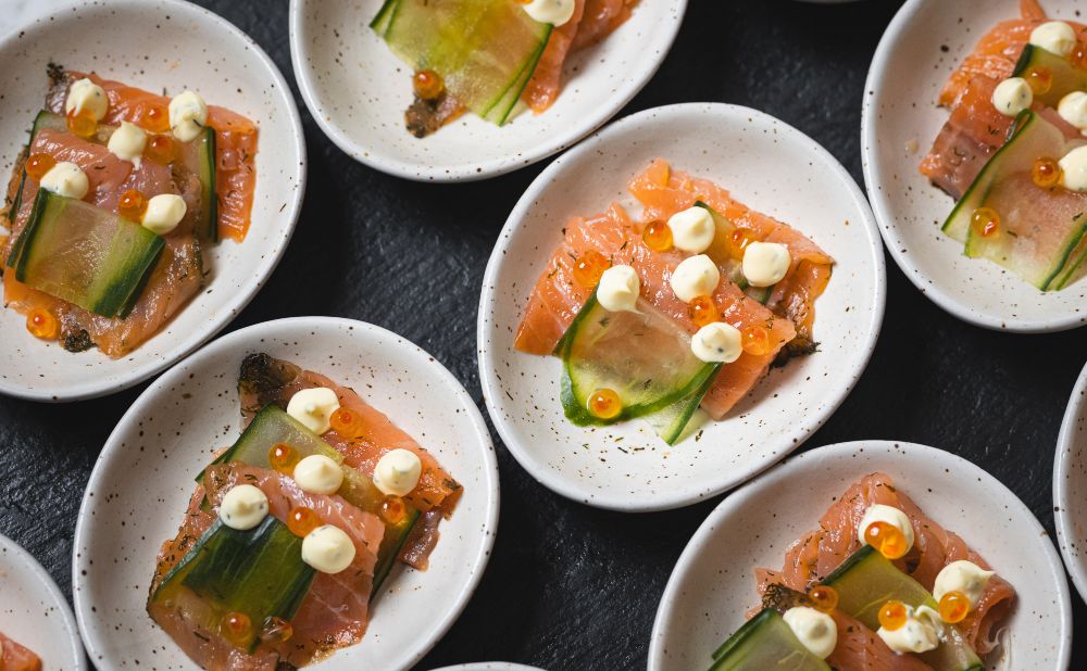 Smoked salmon from the club Apero Chic buffet at Sofitel Sydney
