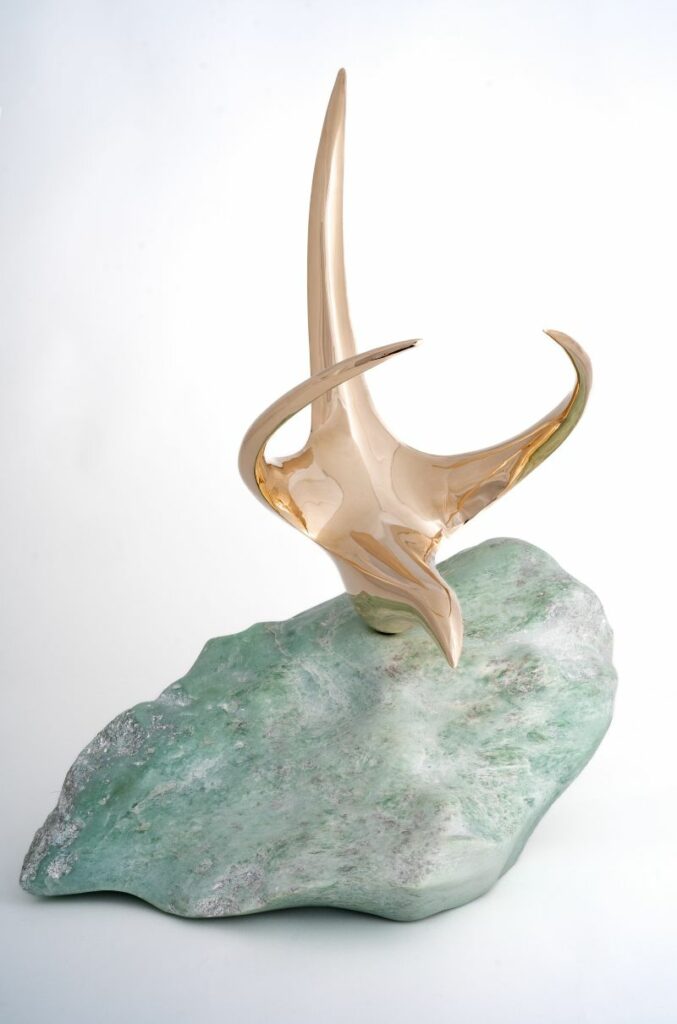 a sculpture by BeomJin Kim, called do Geese see God