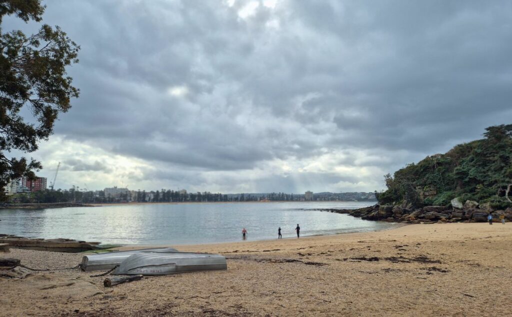 Shelley Beach Manly on an overcast day