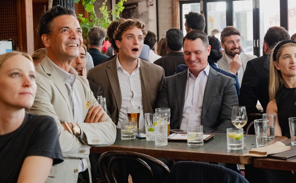Punters at the Paddington Inn on Melbourne Cup day

