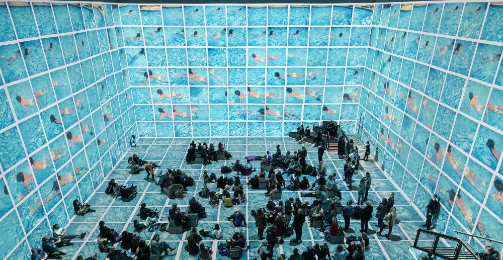 David Hockney - installation of his new Immersive work, “David Hockney: Bigger & Closer (not smaller & further away)”

