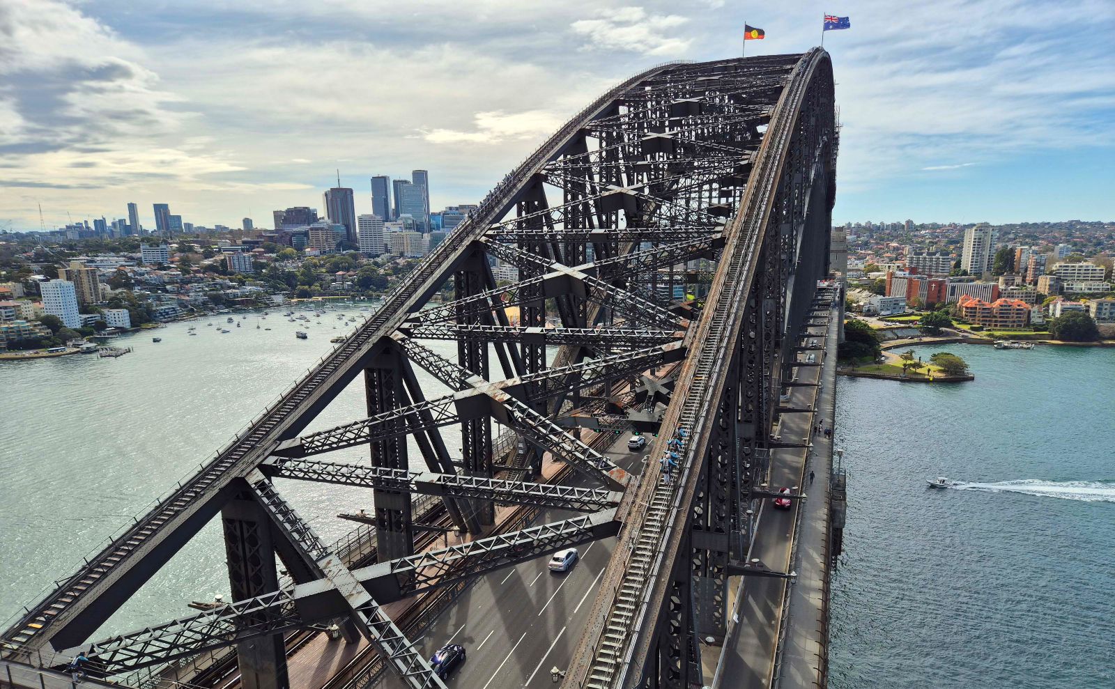 The view from the lookout at the Sydney Harbour BridgeMuseum